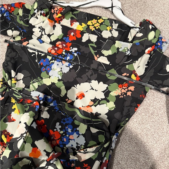 Banana Republic Black Floral Long Sleeve Dress - Picture 3 of 3